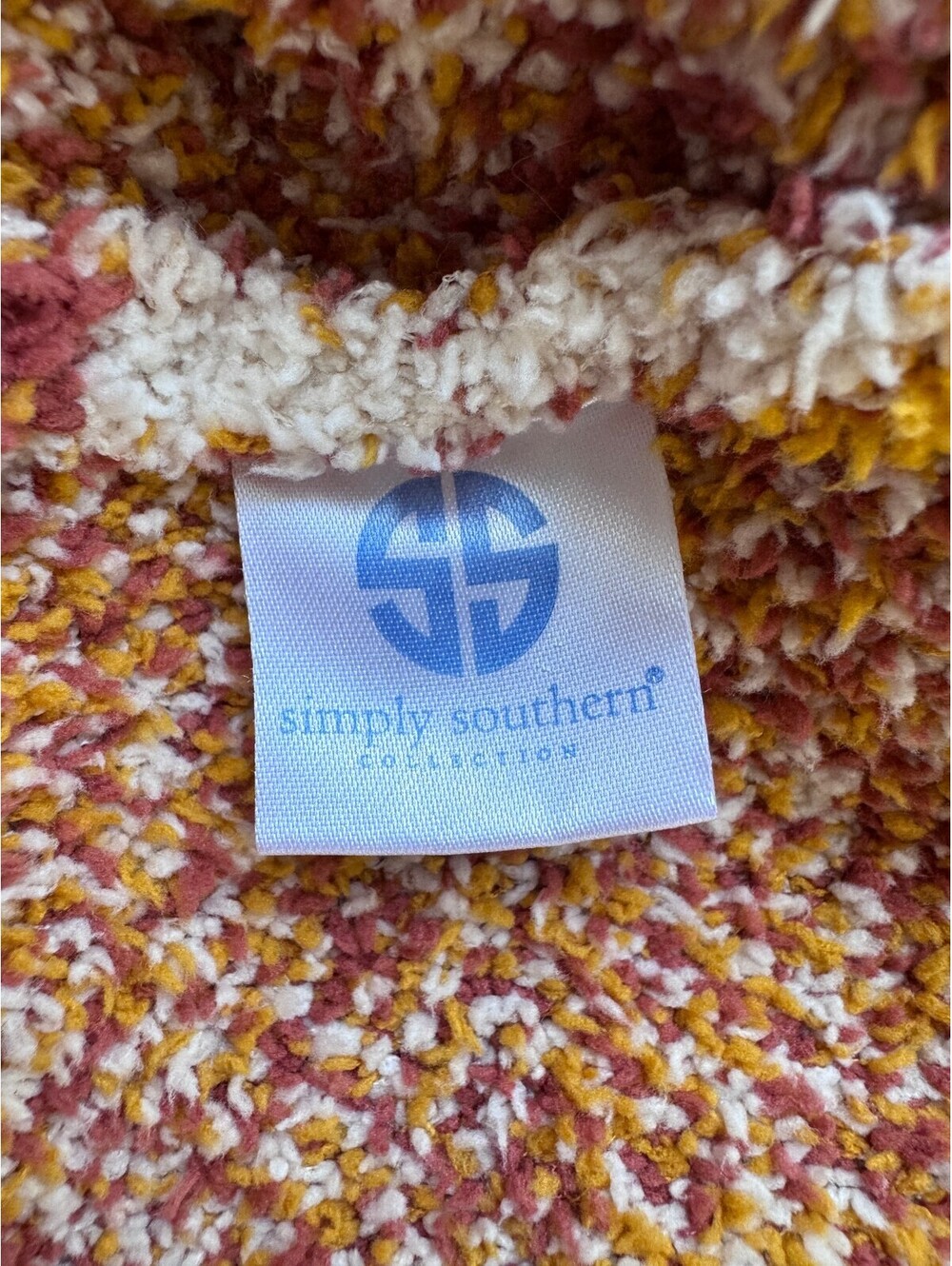 Southwestern Boho Granola Fuzzy Sherpa Sweater Simply Southern Women S Western - Picture 6 of 8